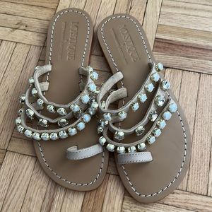 Bejeweled sandals - worn once, too small. Great condition!